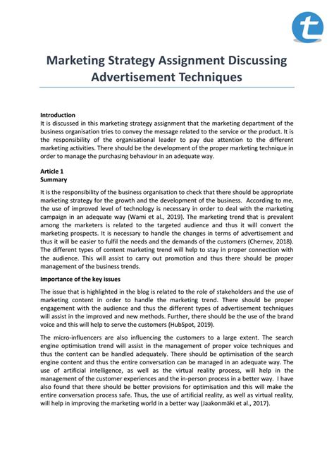 Marketing Strategy Assignment Examples 的图像结果