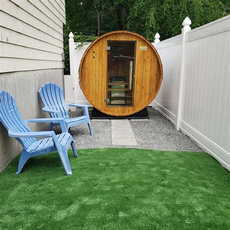 Almost Heaven Salem 2 Person Barrel Sauna & Almost Heaven Ellipse Outd