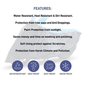 RiderShine Two Wheeler Bike Cover Accessories - Dustproof - UV ...