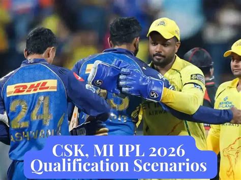 IPL 2026 playoff qualification scenarios CSK, MI and other teams: Who’s ...