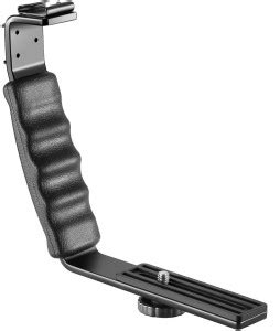 BOOSTY Dual Shoe Mount L-Bracket for DSLR Camera Video Lights,Flash ...