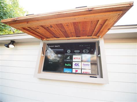 Diy outdoor tv cabinet built in 55in – Artofit