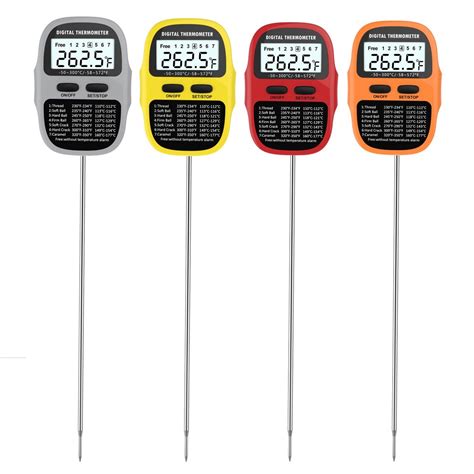 KT Thermo Digital Candy Thermometer with 9.4-Inch Long Probe and ...