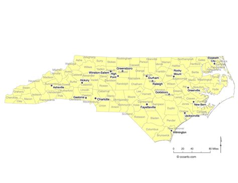 North Carolina State Maps: Counties (All 100 North Carolina Counties ...