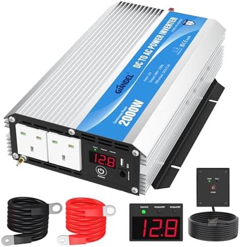Power Inverter 2000W DC 12V to AC 240V 230V Modified Sine Wave ...