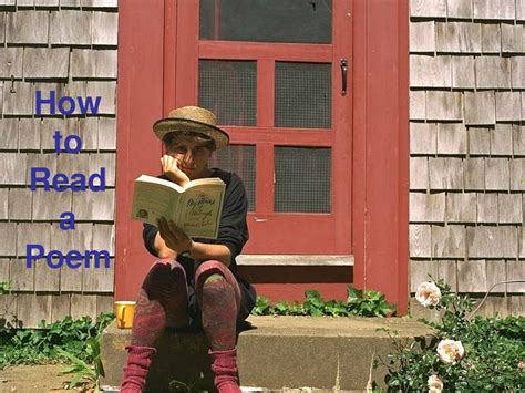 Image result for How to Read Poem