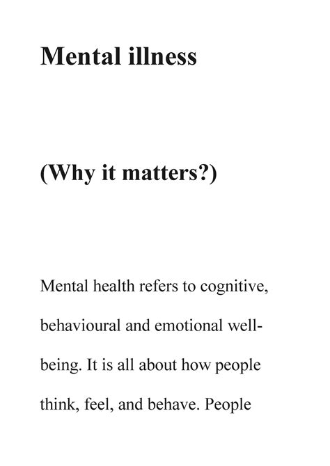 Mental Illness-Is it dangerous for overall health? - Mental illness ...