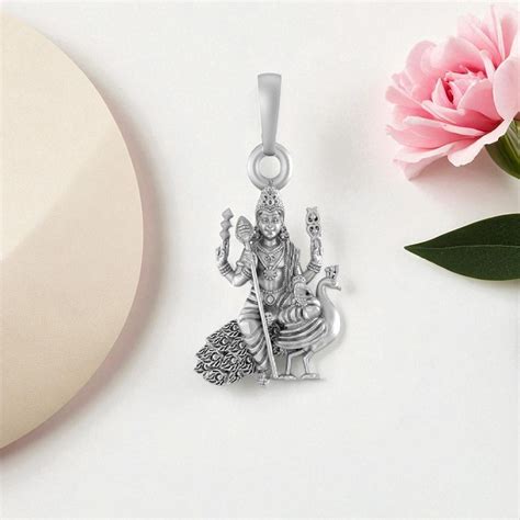 92.5 Pure Silver God Kartikey Pendant/locket – Akshat Sapphire