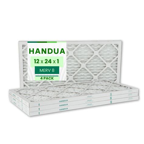 Handua 12x24x1 Air Filter MERV 8 Dust Control, Plated Furnace AC Air R ...