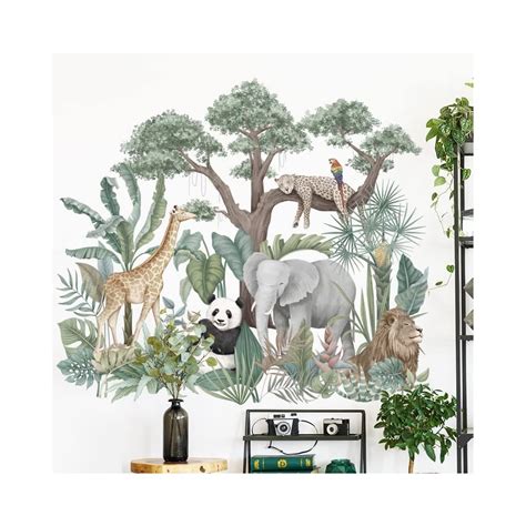 Tropical Rainforest Animals Plants Wall Stickers | Ubuy India