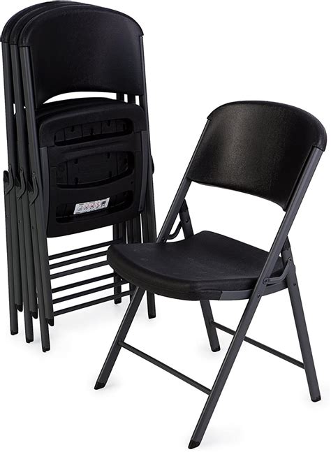 Amazon.com: Lifetime 42810 Light Commercial Folding Chair (Pack of 4 ...