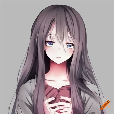 Image of a sad anime girl