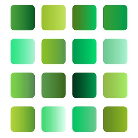 Vector green color gradients big set background | Premium Vector
