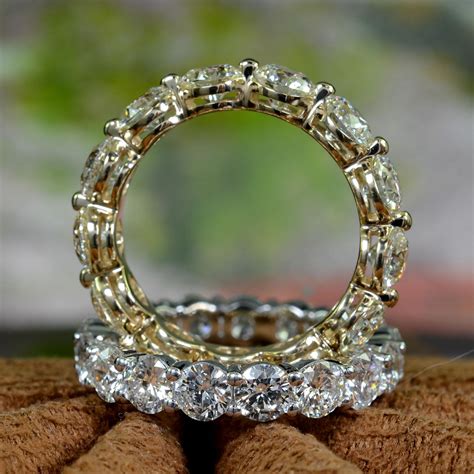 Customizable Natural 3 Carat Diamond Eternity Ring F-G Color VS Clarity ...