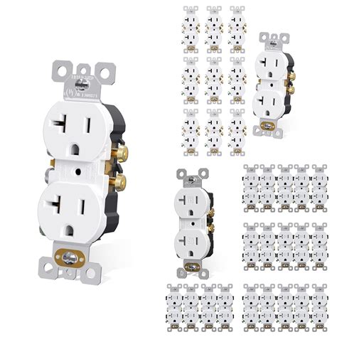 AIDA 10 Pack 20 Amps Outlets Duplex Electrical Receptacle +20 Pack AIDA ...