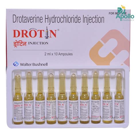 DROTIN INJECTION Price, Uses, Side Effects, Composition - Apollo Pharmacy