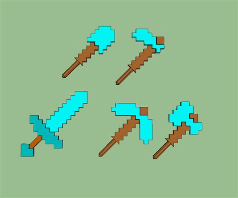 Image result for Minecraft Tools Printable 3D