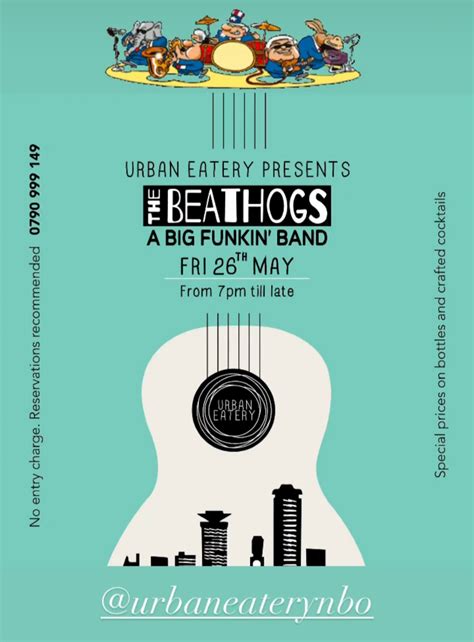 The Beathogs with DJ Imran Mwangi @ Urban Eatery: FUNK!!!, Urban Eatery ...