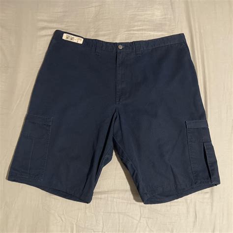Navy Blue Dickies Cargo Shorts - 44 W - Loose fit... - Depop