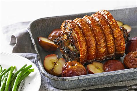 Jazz apple, sage & macadamia roast pork
