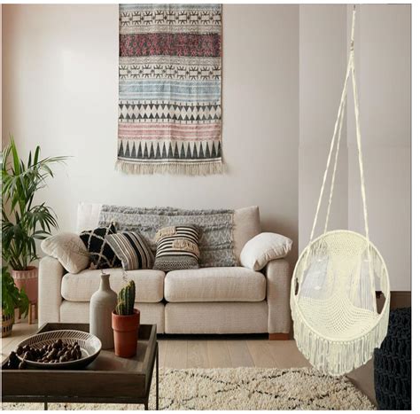Boho Style Indoor & Outdoor Cotton Rope Hanging Swing - 50% OFF TODAY ...
