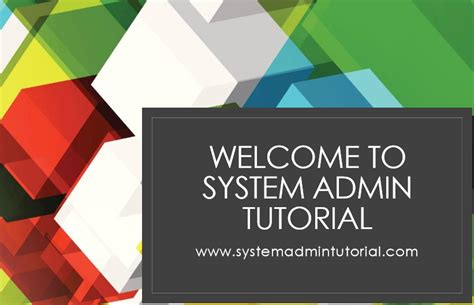 System Administrator Tutorial 的图像结果