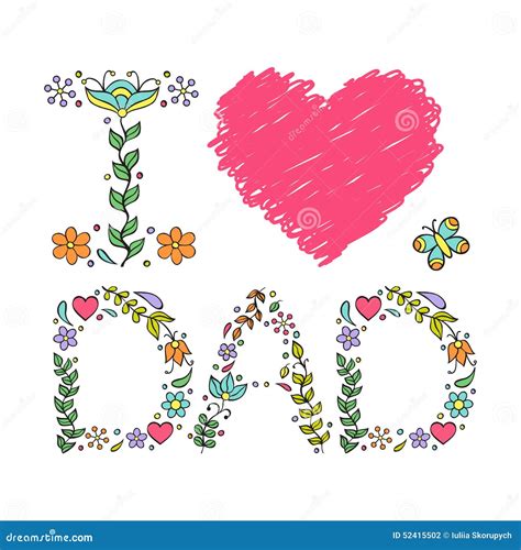 我爱爸爸 向量例证. 插画 包括有 ·å¼ , é‡ ç‚¹, è , çœ‹æ ¿å ¡, å žä¸½ - 52415502