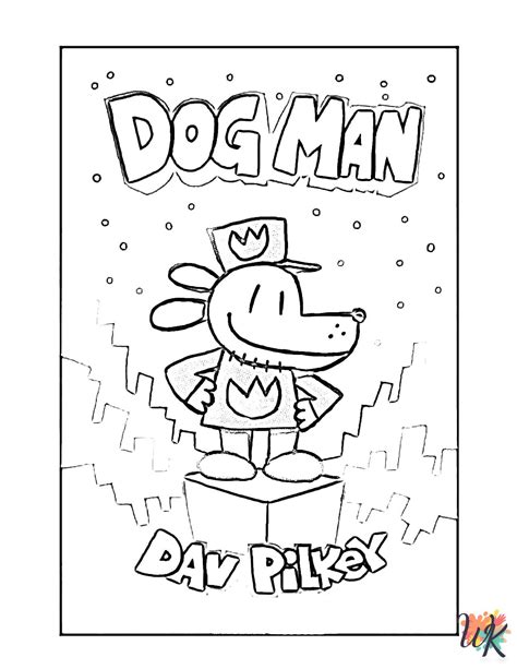 Dog Man Coloring Pages For Kids - ColoringPagesWK.com