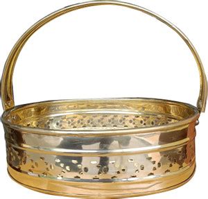 Craft World BrassTokri Brass Flower Basket (H-8.5 Inch) Brass Flower ...