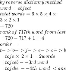 If all permutations of letters of word 'OBJECT 'are arranged in ...