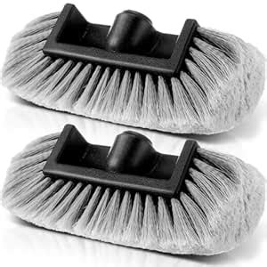Tanlade 2 Pcs Car Wash Brush Head with Soft Detailing Bristle Flow ...