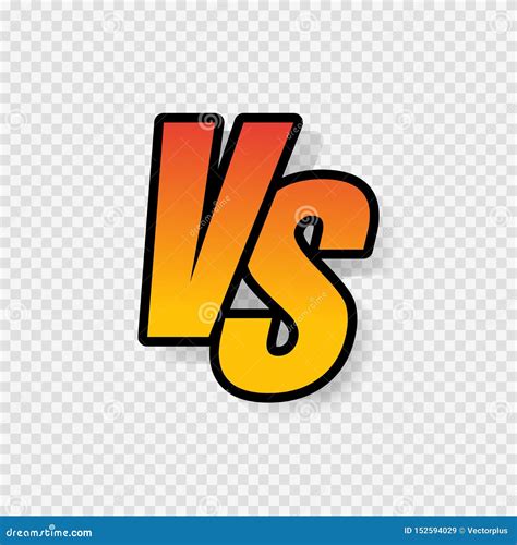 Vs versus letter logo letters on transparent Vector Image