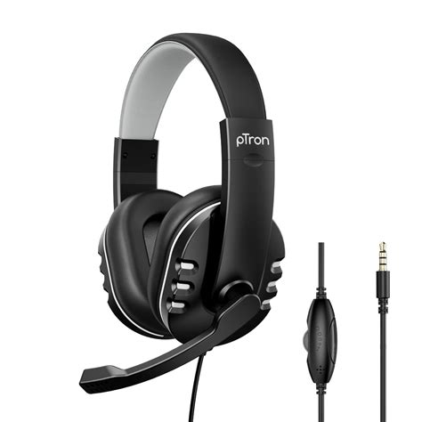 pTron Soundster Arcade Over-Ear Wired Headphones, Ergonomic Headset wi ...