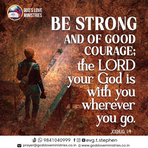 Joshua 1:9 :: God's Love Ministries - Today's Promise