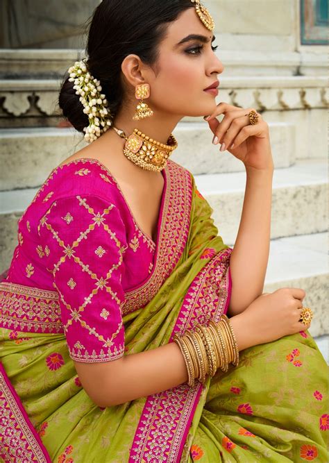 Soft Banarasi Silk Meenakari Saree Online Shopping – Sunasa