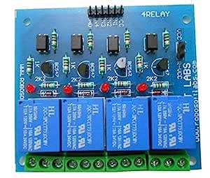 Buy Robosoft Labs 4 Channel +12V OPTOCOUPLER Protection Based Relay ...