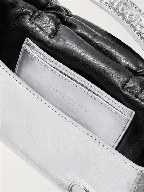 ACNE STUDIOS Multipocket micro metallic leather shoulder bag | NET-A-PORTER