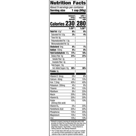 Is Oatmeal Crisp Cereal Healthy? Ingredients & Nutrition Facts - Cereal Secrets
