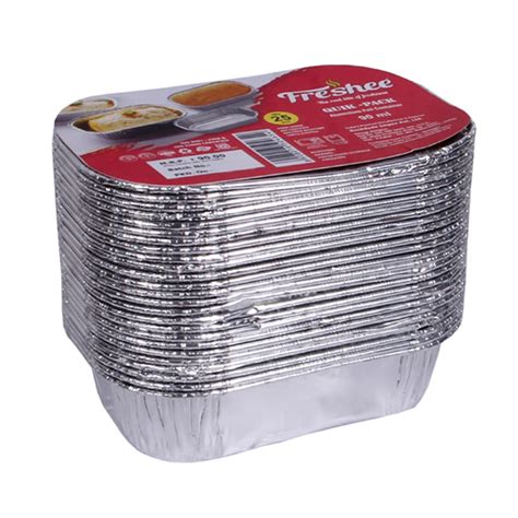 Buy Freshee 90ml Disposable Aluminium Foil Container for Food Storage ...