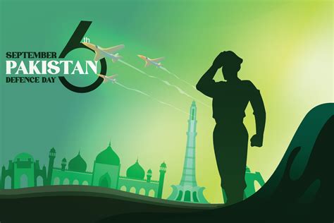 Pakistan defence day youm-e-difa 6 september 10840428 Vector Art at Vecteezy