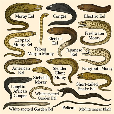 20 Types of Eels: Exploration of Eel Diversity – Eeliad