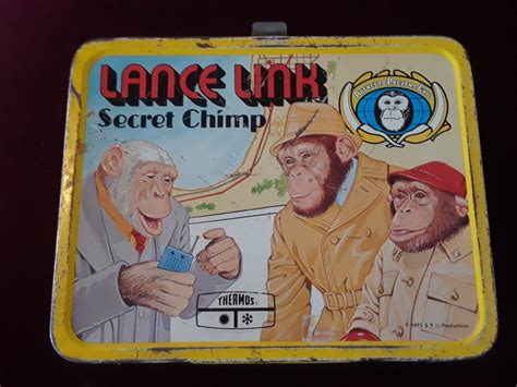 Thermos 1971 Lance Link Secret Chimp metal Lunch Box | Lunch box ...