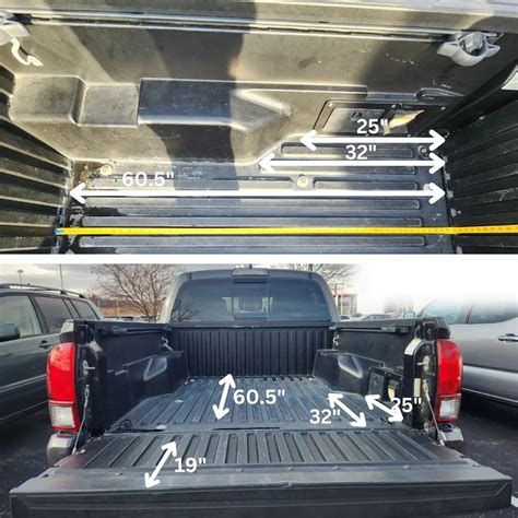 Toyota Tacoma Bed Dimensions (3rd Generation Short Bed) - Pawsitively ...