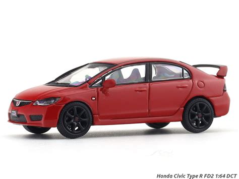 Honda Civic Type R FD2 Red 1:64 DCT diecast scale model car miniature ...