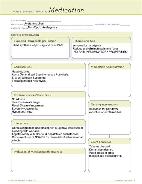 Acetaminophen Nursing Labs at Angelica Mullins blog