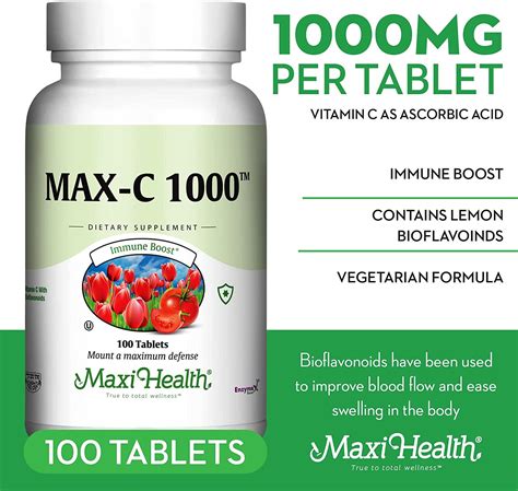 Maximum Of Vitamin C
