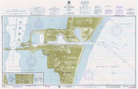 Port Canaveral 1975 - Old Map Nautical Chart AC Harbors 456-11478 ...