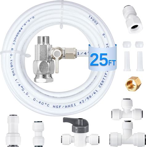 Amazon.com: Refrigerator Water Line Kit - Food Grade Fridge Ice Maker ...
