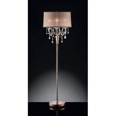 Silver & Pink Faux Crystal Chandelier Floor Lamp - Walmart.com