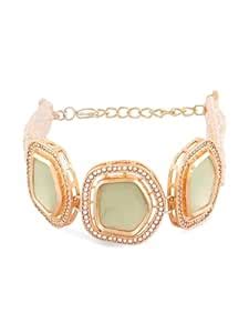 Buy ZAVERI PEARLS Green Multistrand Artificial Stones & Beads Ethnic ...